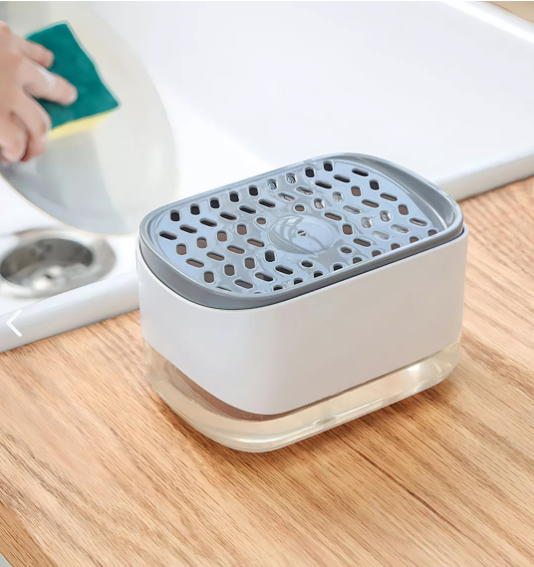 Porta esponja con dispenser de jabon