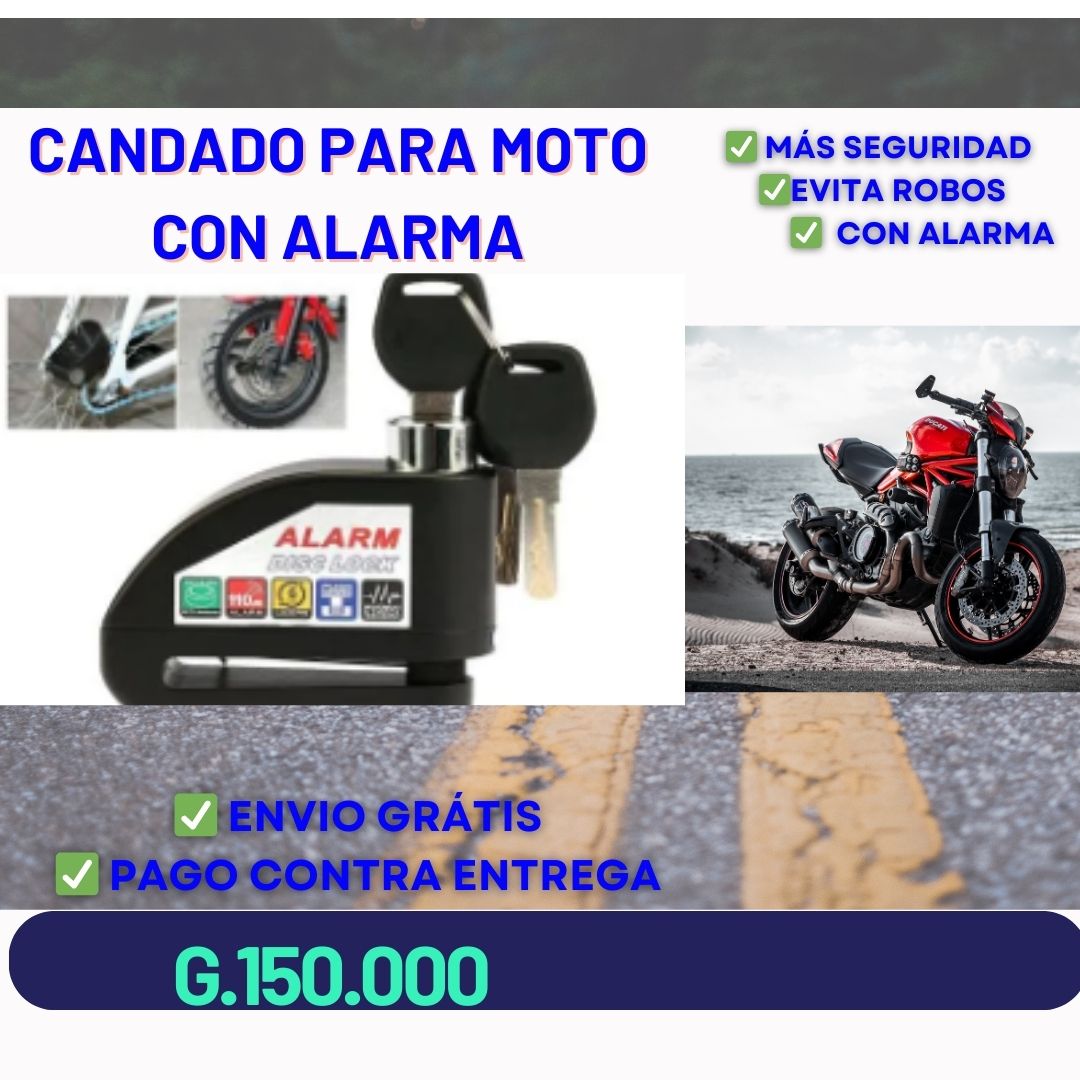 Candado Alarma Para Disco De Moto